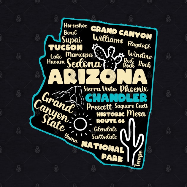 Arizona Chandler map arizona state usa arizona tourism Chandler tourism by BoogieCreates